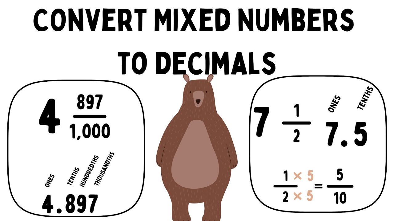 Converting Mixed Numbers to Decimals