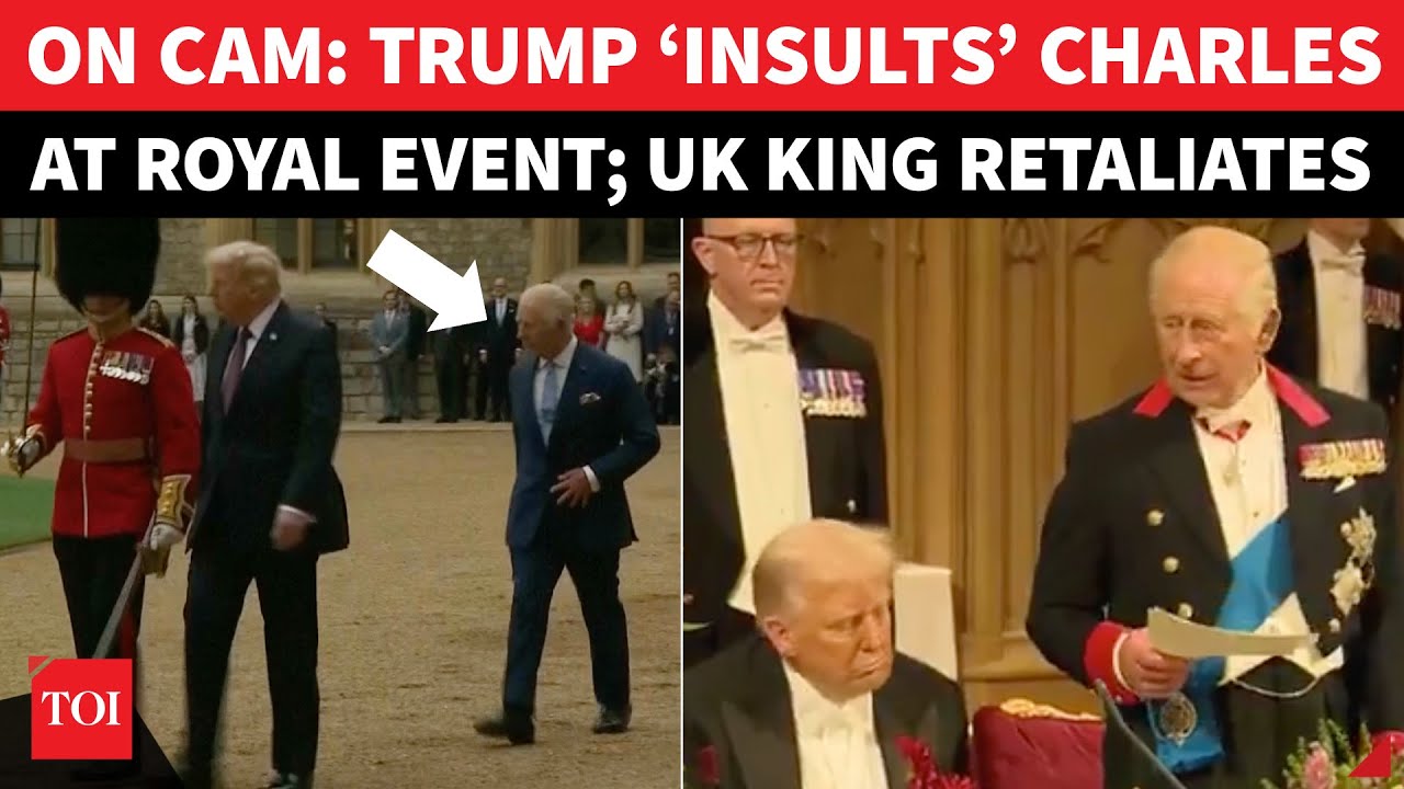 First Trump ‘INSULTS’ Charles, Then British King HITS BACK With This JOKE During Banquet | Viral