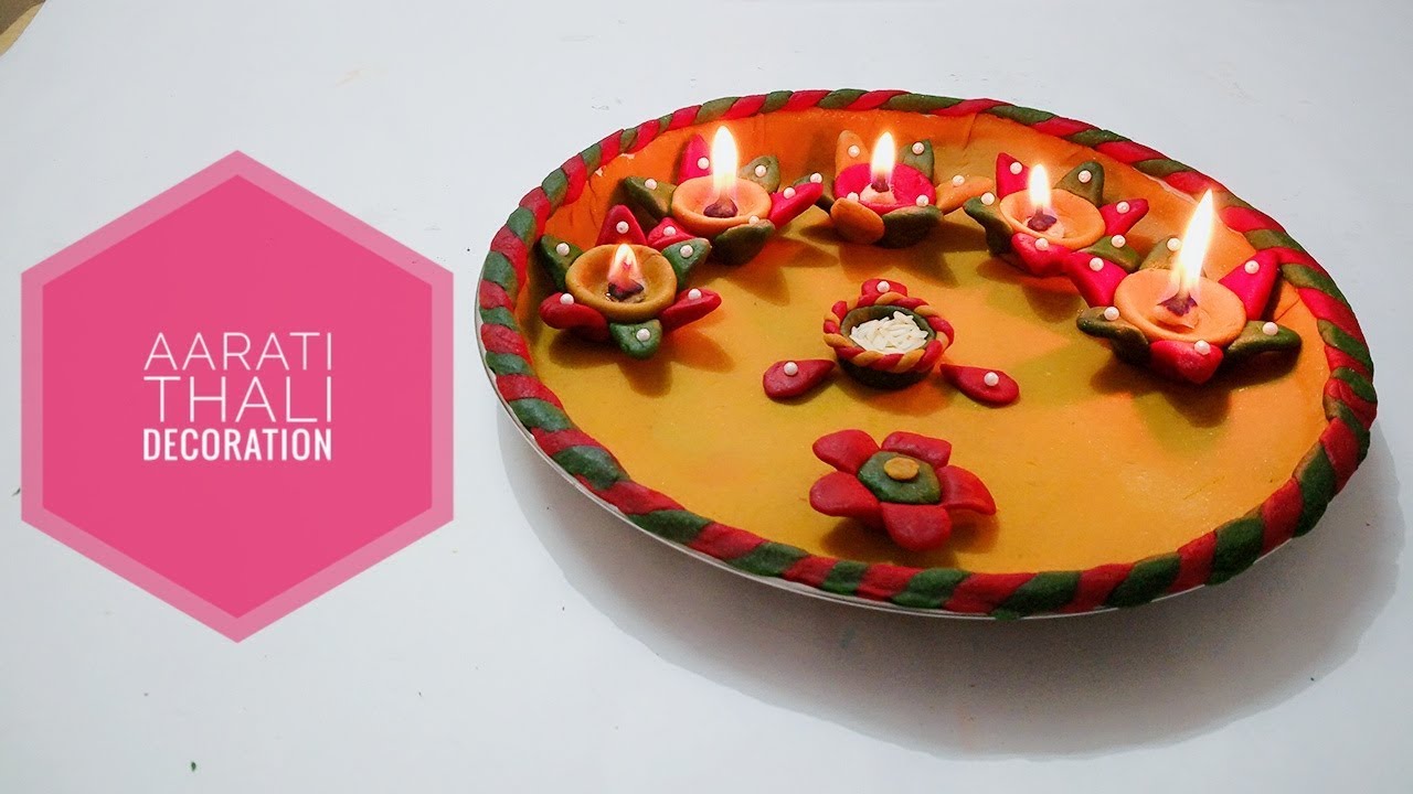 Aarti Thali Decoration with Dough | DIY | #Aarati | Art & Creativity ❤