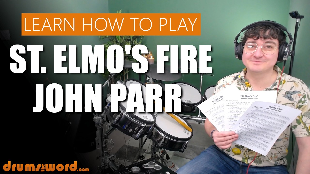 ★ St. Elmo's Fire (John Parr) ★ Drum Lesson PREVIEW | How To Play Song (Carlos Vega)
