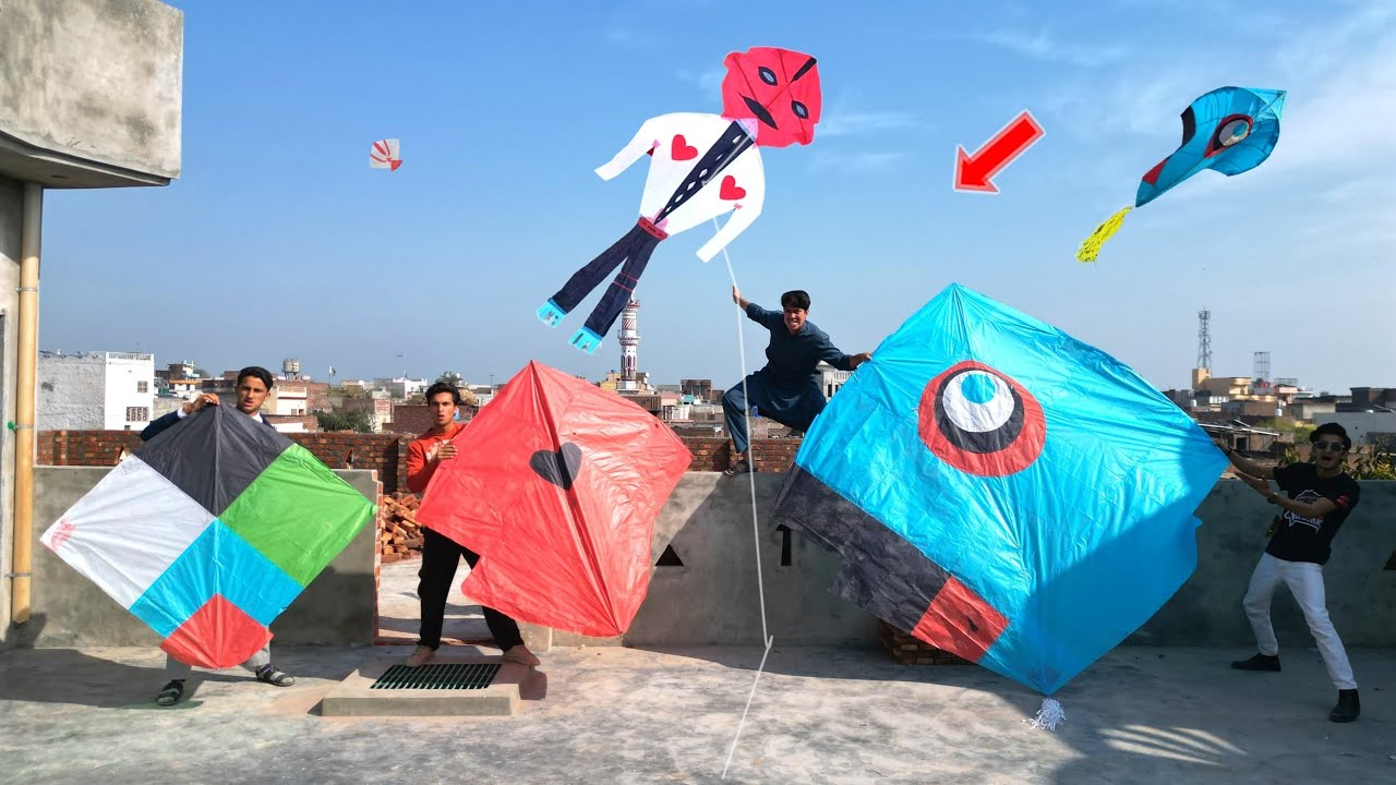 Man Kite Flying Nasir | Big Plasticbag Kite Flying Challenge