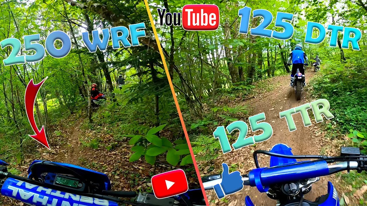 Sortie moto tout-terrain en 250 WRF, 125 TTR et 125 DTR ! 🏍️💨
