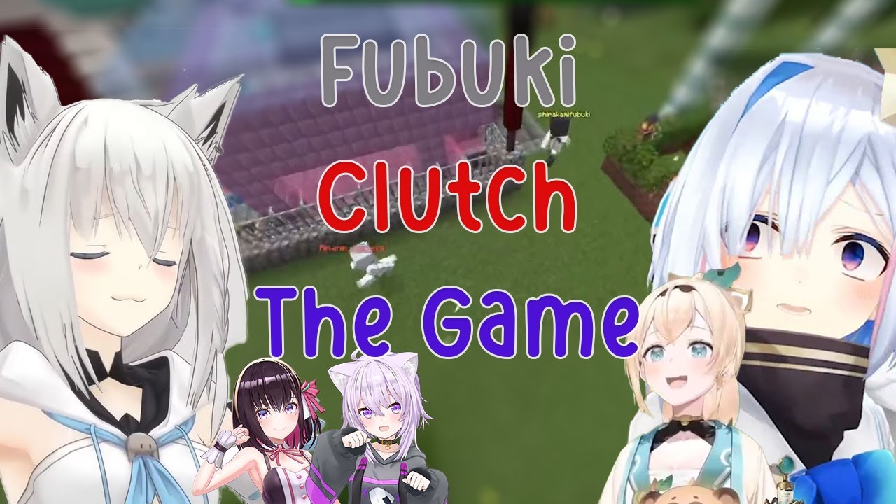 Fubuki Clutching the Game Police and Thief HoloX Minecraft, with Iroha Kanata Okayu Azki!!!
