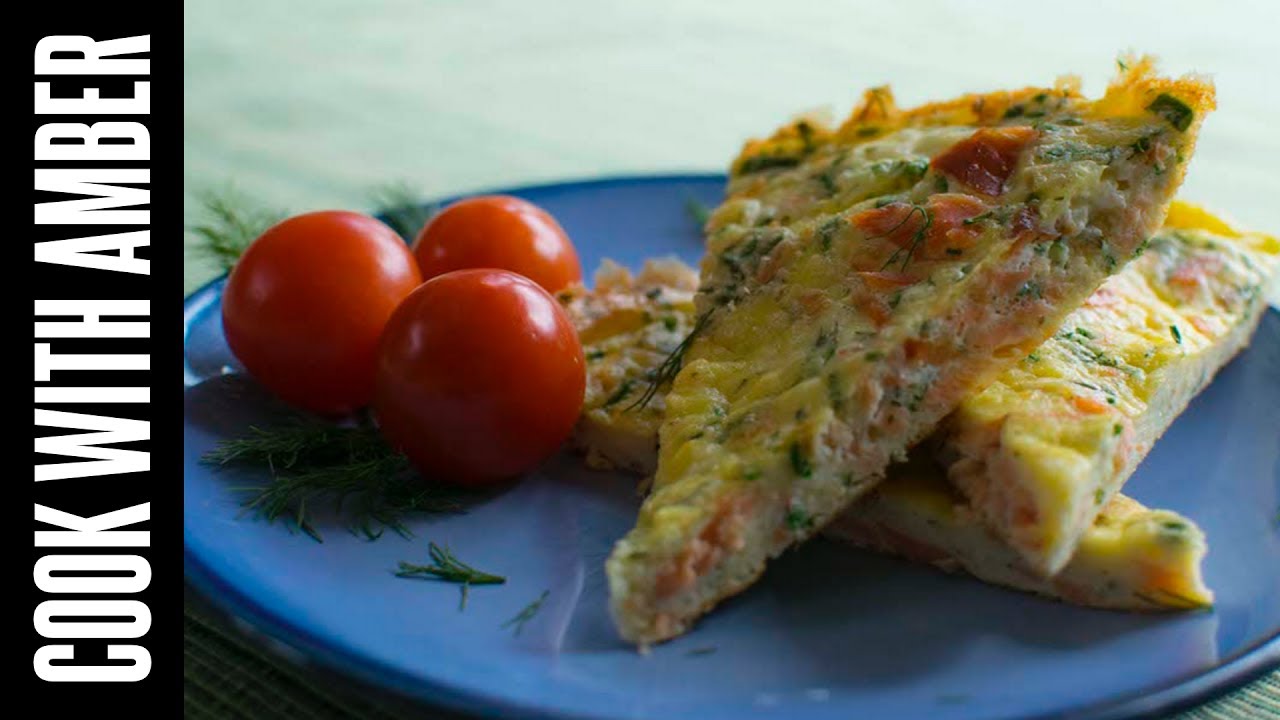 How to Make Smoked Salmon & Goat Cheese Frittata | Cook With Amber