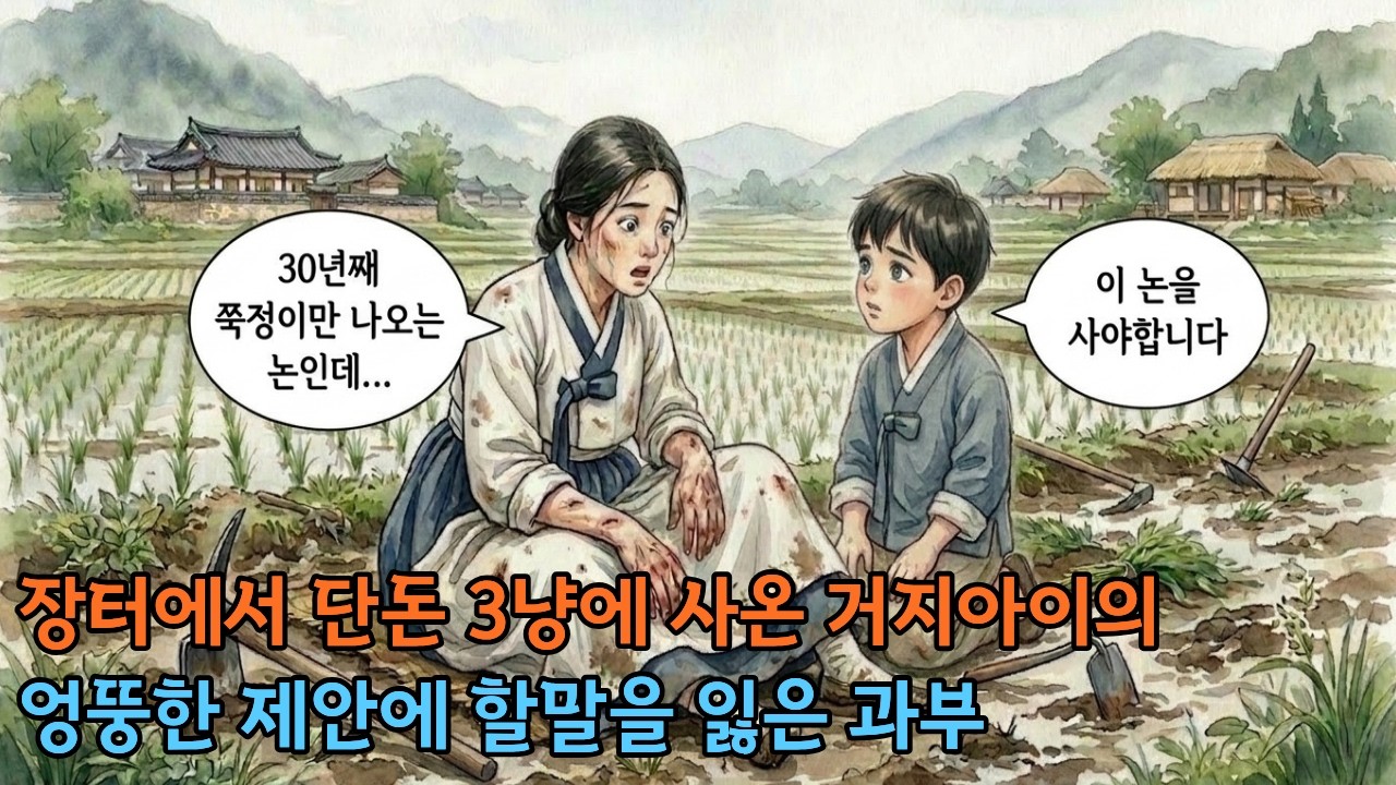 30년간 쭉정이만 나오는 논을 사라고 외치는 아이, 오늘의 말벗