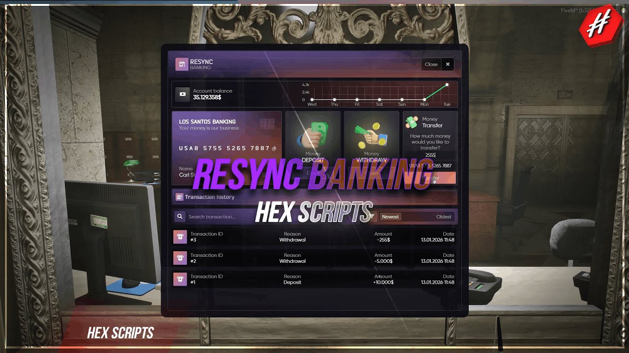 [ESX] RESYNC BANKING (FiveM)