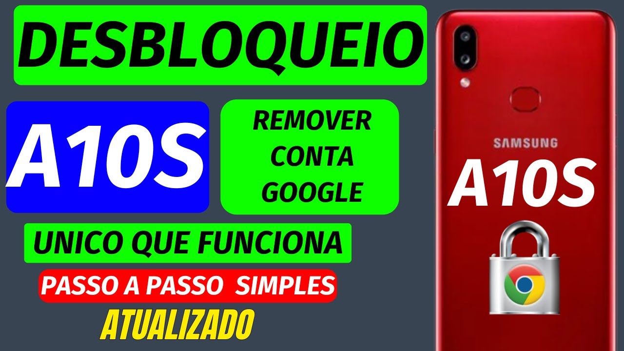 A10S DESBLOQUEIO CONTA GOOGLE GRÁTIS - COMO REMOVER CONTA GOOGLE A10S - REMOÇÃO CONTA GOOGLE A10S