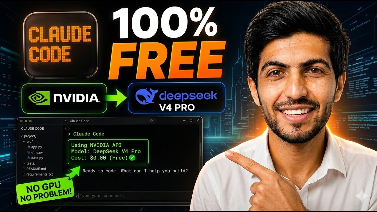 Claude Code for FREE Using DeepSeek V4 Pro + NVIDIA API (No GPU Needed)