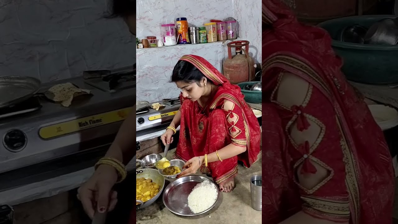 आज घर में कुछ सब्जी नहीं थी तो बनाएं सोयाबीन और चना दाल की सब्जी #Deshi Lunch thali #village cooking