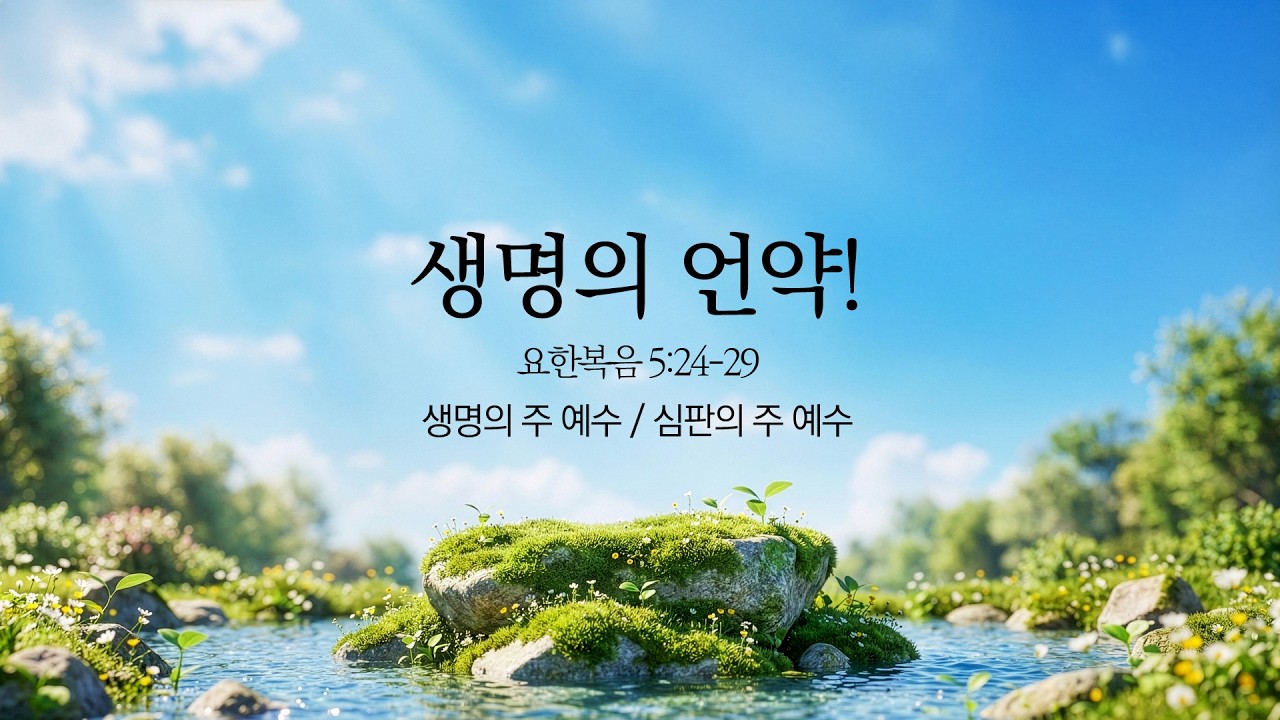 [예원교회] 주일 예배 설교 (2부) - 생명의 언약!(요5:24-29) - 정은주목사 - 2026.03.08.