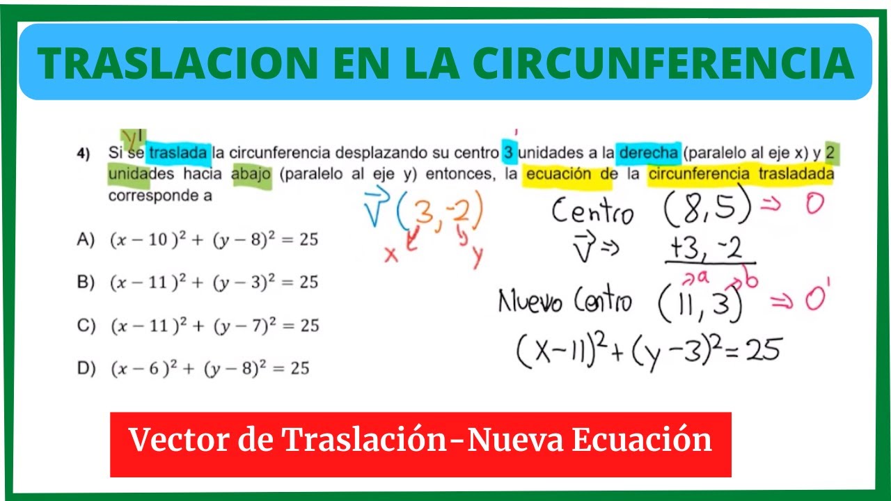 Traslaciones en la CIRCUNFERENCIA 🚀 | Bachillerato por Madurez