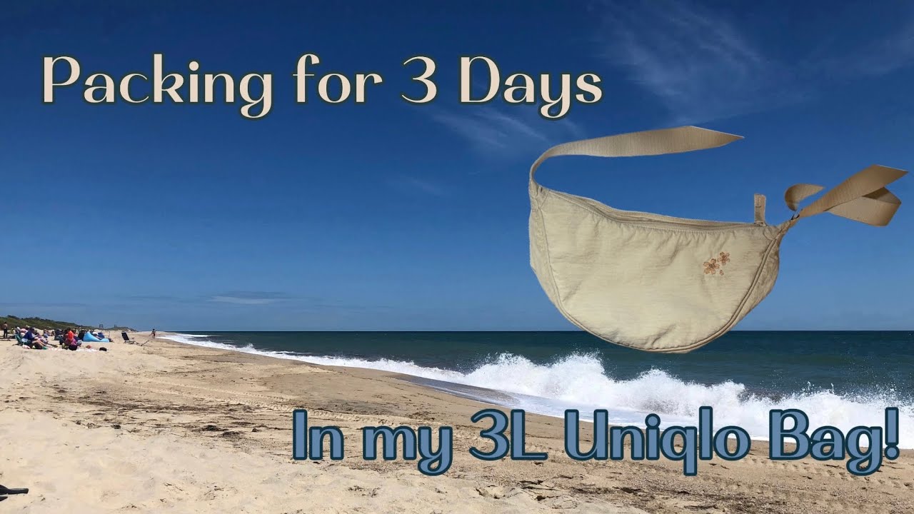 3 DAYS IN MY 3L UNIQLO BAG! Pack with me for the BEACH 🏖️ 😲👛