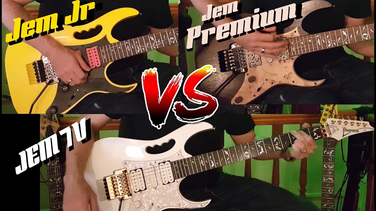 Ibanez JEM7V vs JEM JR vs JEM77WDP Premium (3 tiers of Jems)