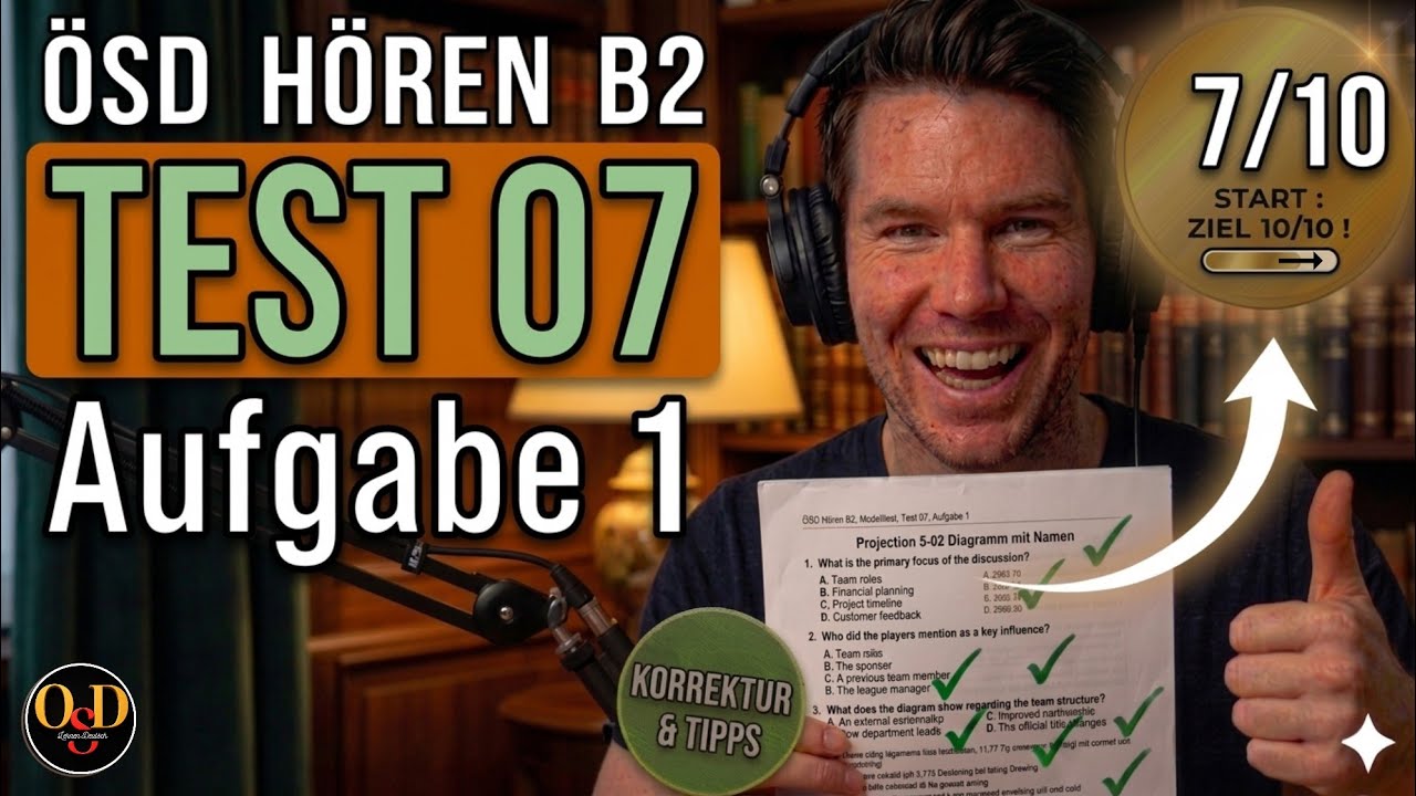 Projekt ÖSD B2:  Hören Modelltest 7 Aufgabe 1 mit Lösungen