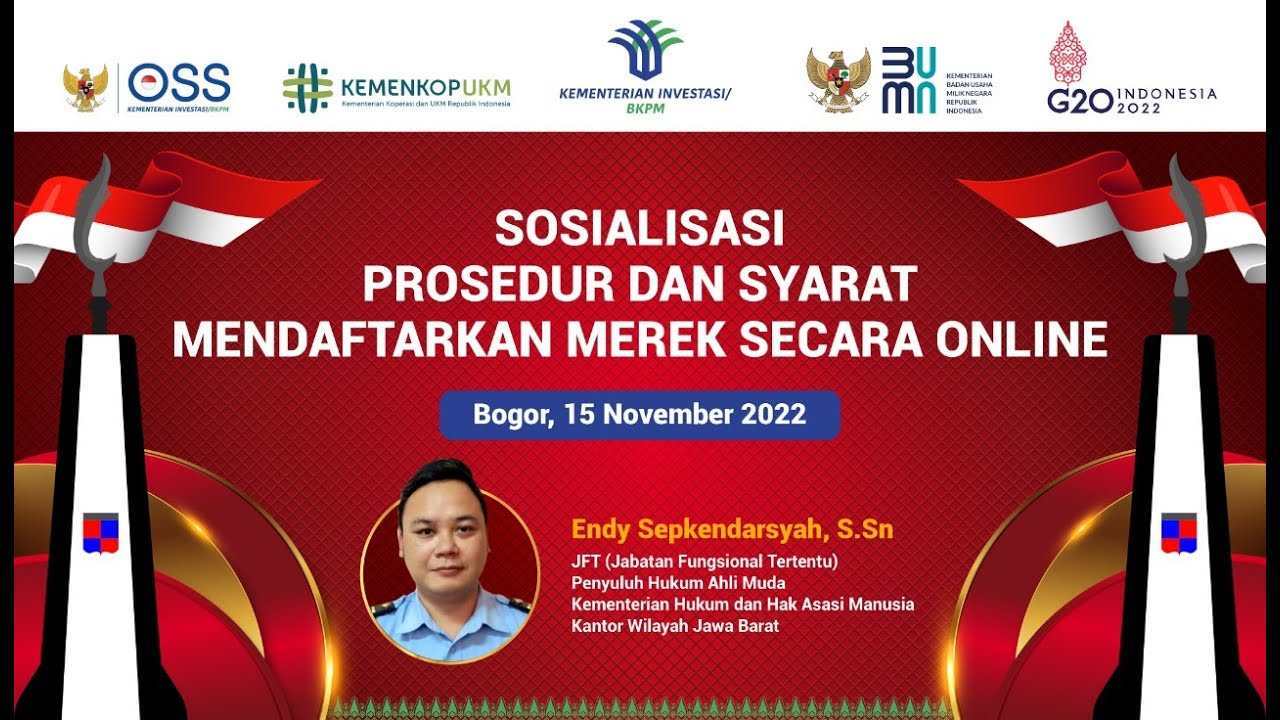 Sosialisasi Prosedur dan Syarat Mendaftarkan Merek Secara Online