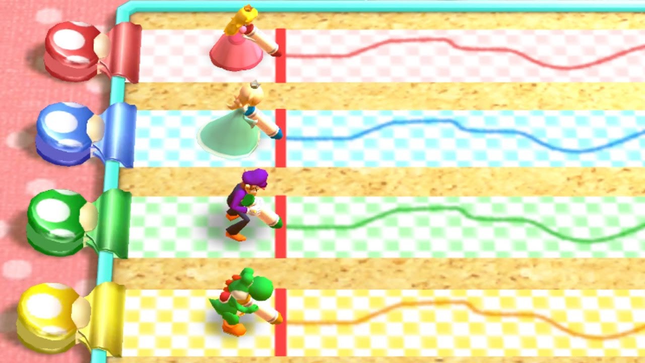 Mario Party The Top 100 - MiniGame - Peach vs Rosalina vs Yoshi vs Waluigi