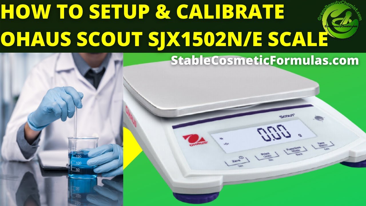 OHAUS SCOUT SJX1502N/E SCALE CALIBRATION: HOW TO SETUP & CALIBRATE SJX1502NE ELECTRONIC LAB SCALE