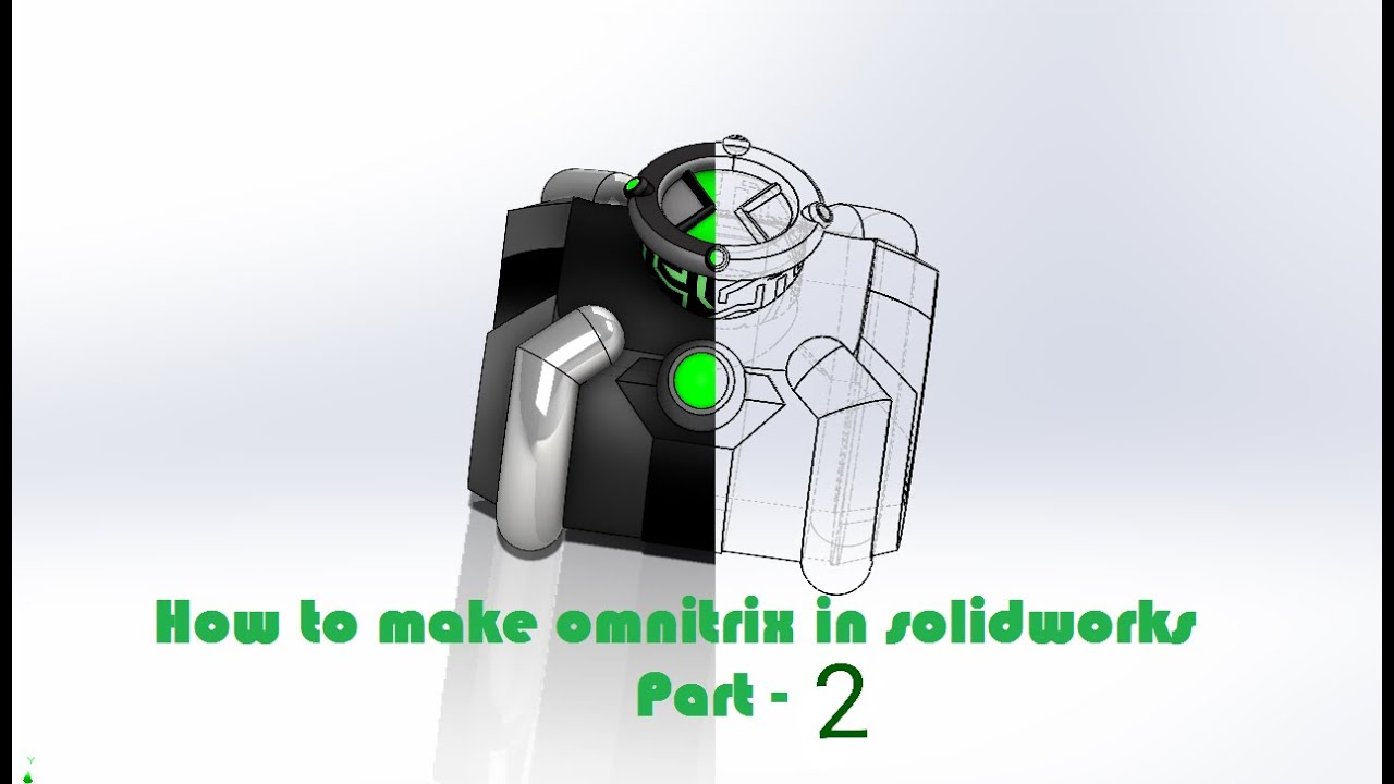 Watch how to make omnitrix in solidworks - part 2