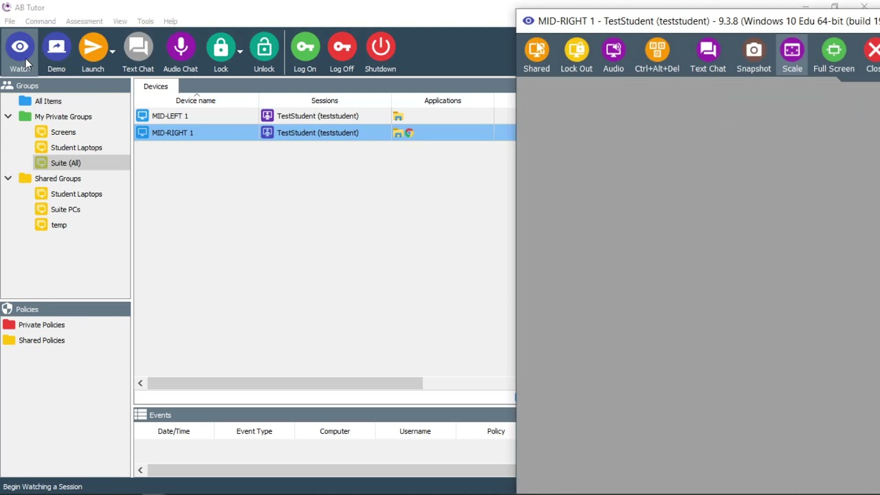 Launching Programs and Folders in AB Tutor