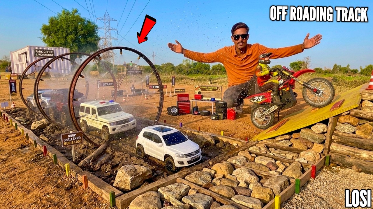 RC jimny Vs Bolero Vs Thar Vs Raptor Vs Defender Offroad Cars Fire Track &ndash; Chatpat toy tv
