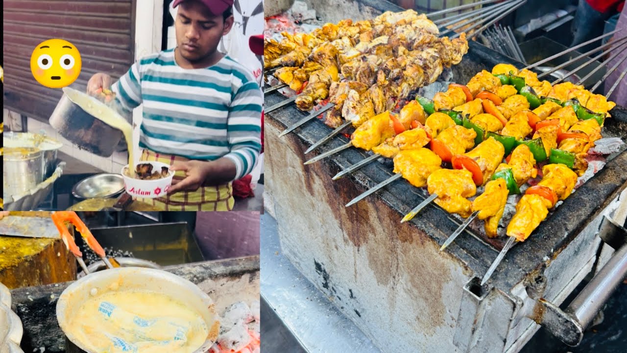 Delhi’s Most Famous Aslam Butter Chicken in old Delhi Jama Masjid Food | Best Chicken Tikka🍗🔥