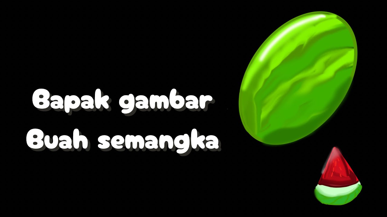 Belajar gambar semangka simple buat anak anak | ibis paintx drawing