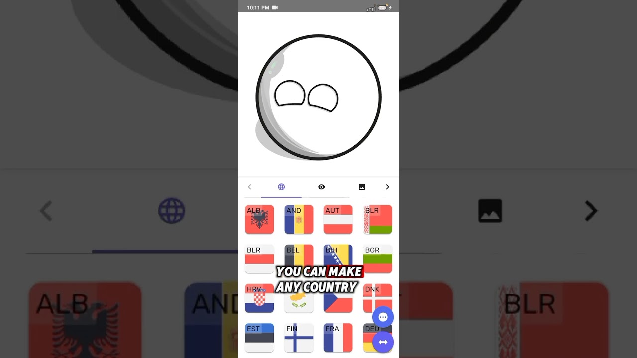 Как сделать видео Countryball в двух словах на Android #countryballs #nutshell