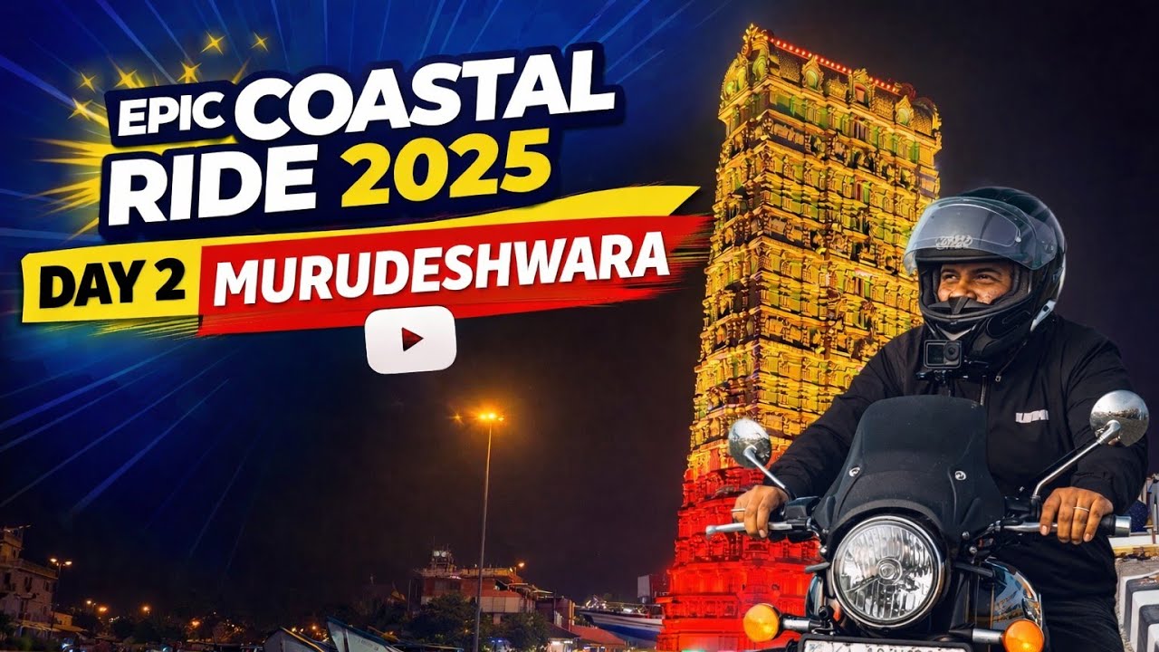 3200 Kilometer EPIC South India coastal ride 2025 Day 2 Goa to Murudeshwara - A Complete Documentary