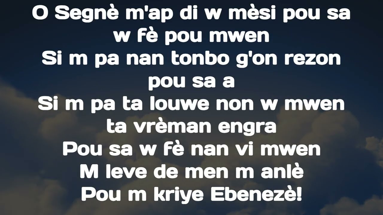 O Segnè m'ap di w mèsi pou sa w fè pou mwen #kodekris  #mizikkretyen  #adorasyon