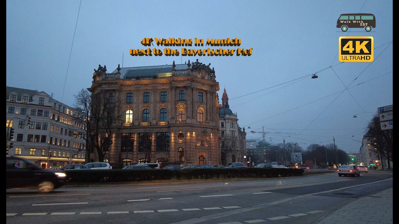 4K Walking in Munich, next to the Bayerischer Hof 