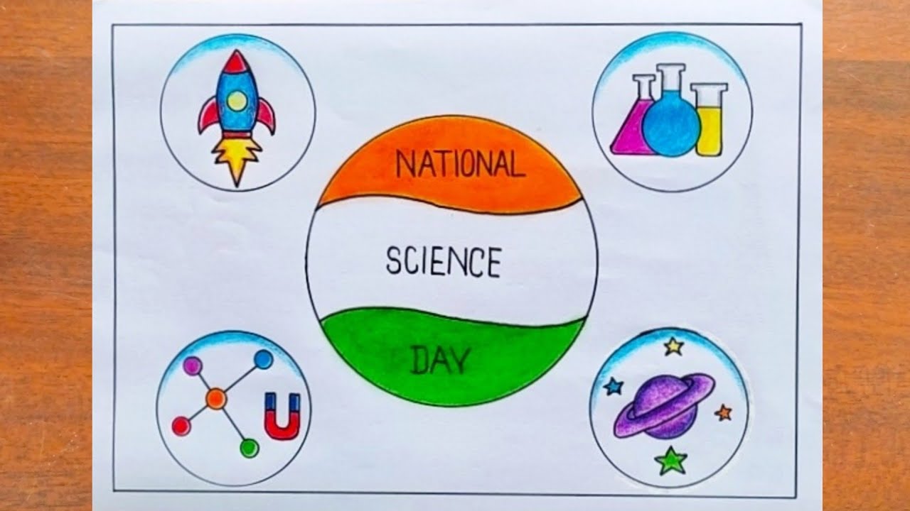 National Science Day Drawing / National Science Day Poster Drawing Easy Step by Step / Science Day 