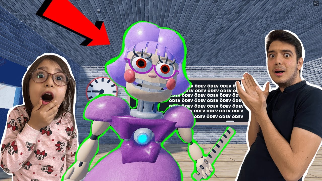 ÖĞRETMENİMİZ BİZİ DÖVECEK!! ÖDEVİ EVDE UNUTTUK!! ASEL VE UMUT - Roblox  Miss Ani-Tron's Detention!