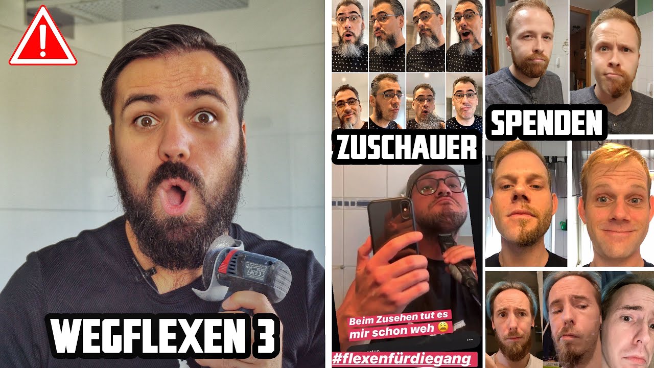 Ehre an meine Zuschauer! #WEGFLEXEN 3 | Bart kommt weg für Ärzte ohne Grenzen  |  #flexenfürdiegang