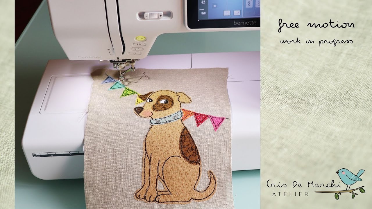 Lavoro in corso con la tecnica del Free Motion - Free Motion Machine Embroidery Work in Progress