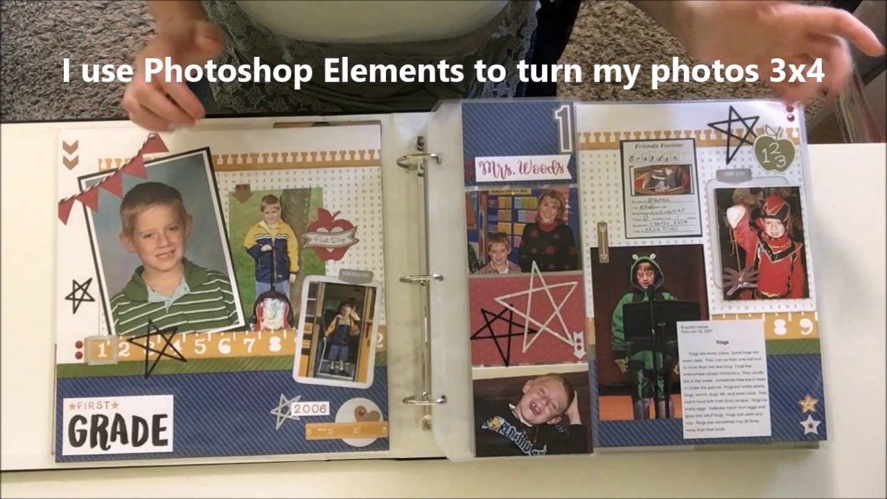 School Scrapbook Album with CTMH Flip Flaps