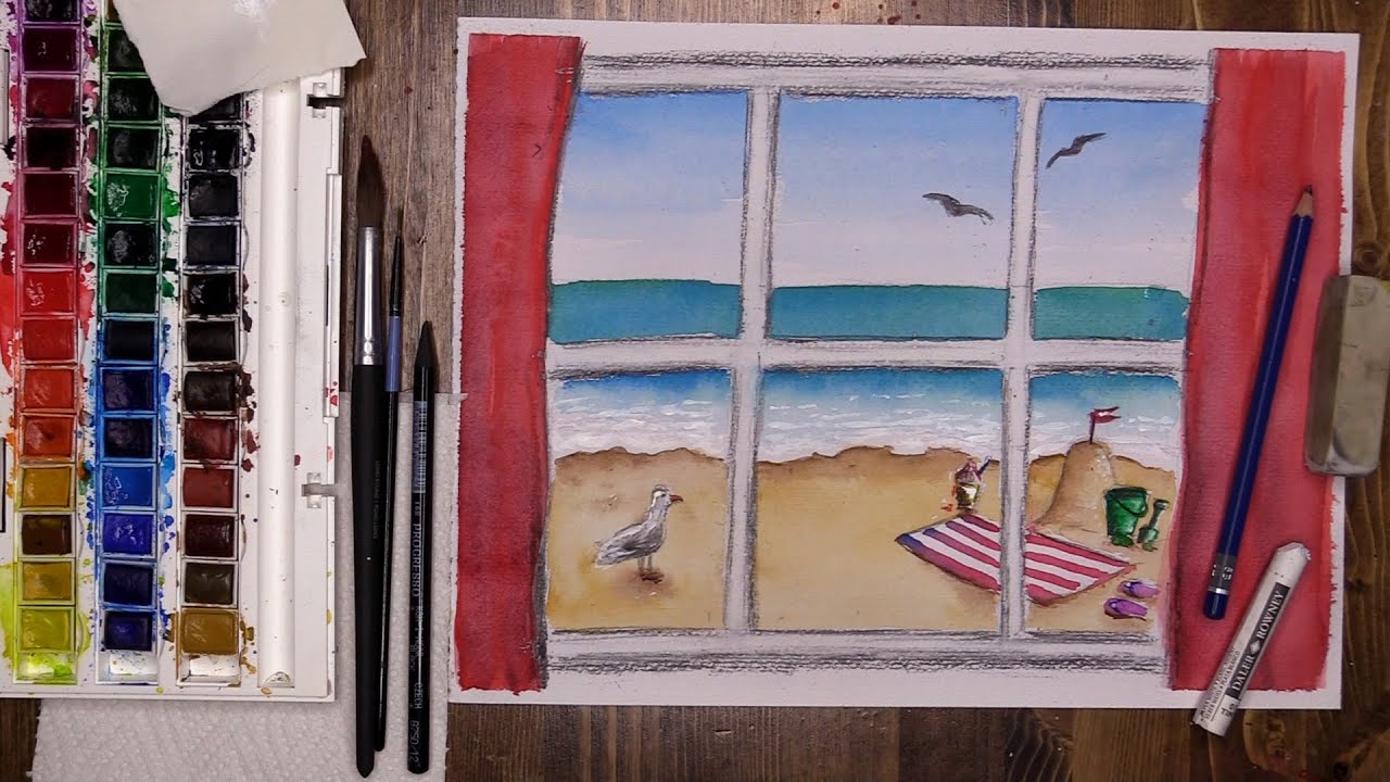 Watercolor view through your window - Virtual McArt