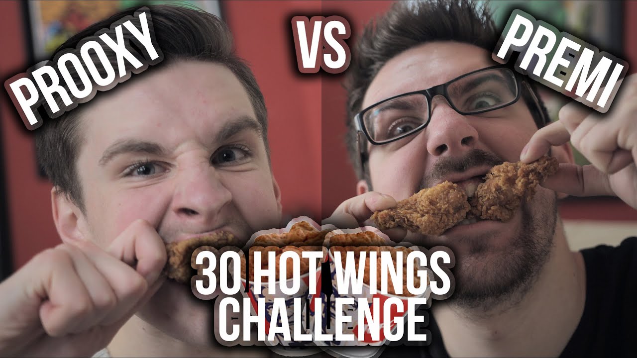 30 HOT WINGS CHALLENGE | 60 KŘ&Iacute;DEL | PROOXY VS PREMI | P&Aacute;TEK S MADBROS