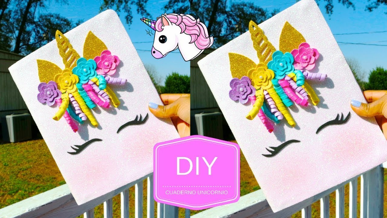 MANUALIDADES fáciles cuaderno unicornio con fomi/goma Eva