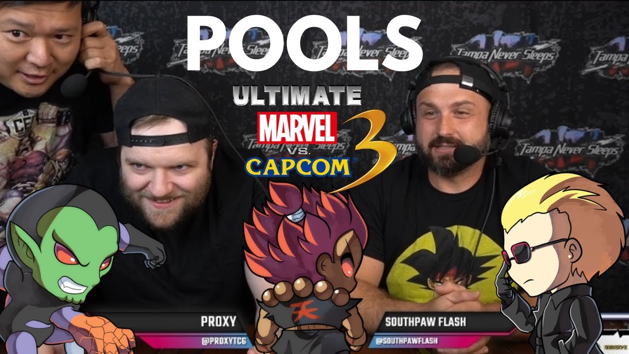 TNS UMVC3 #99 Tournament POOLS (Super Skrull, Hsien-Ko, Chris, Akuma, Captain America, Deadpool)