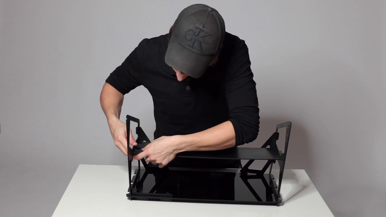 Mining rig frame assembled with no screws or tools!