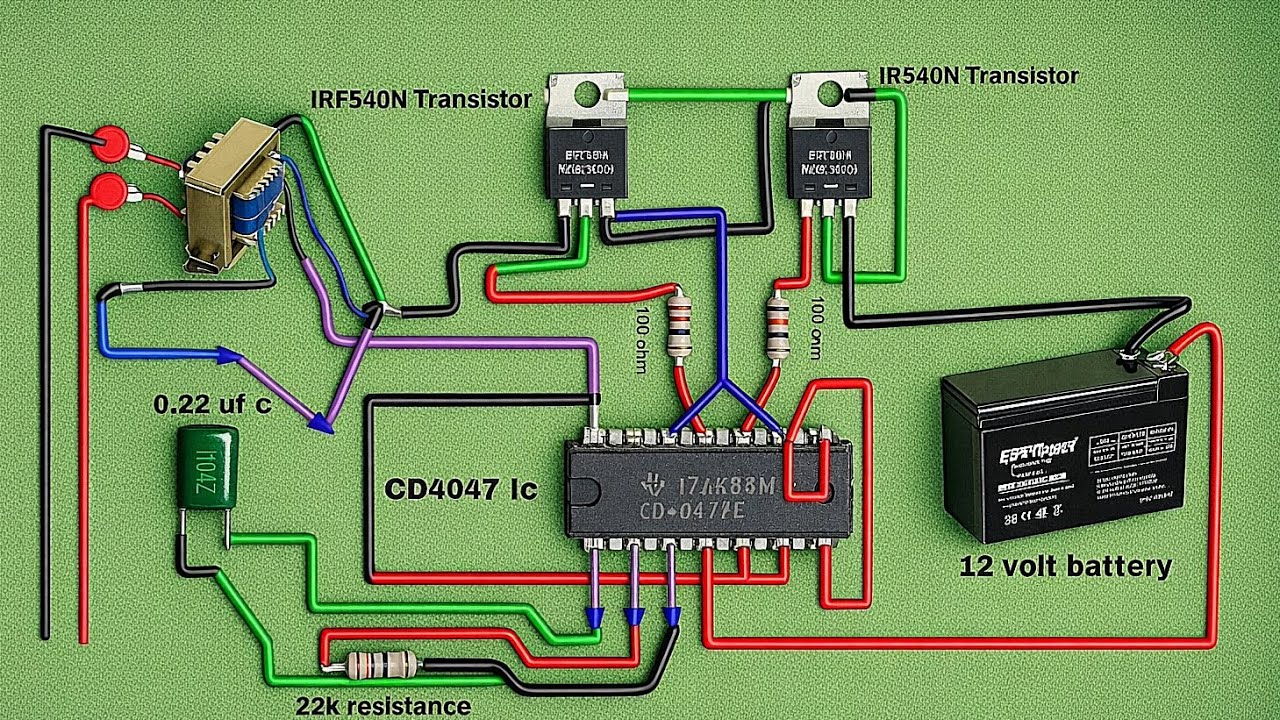 How to Make 12V DC to AC Inverter Circuit DIY How to Make