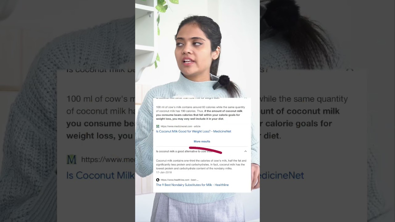Daily Coconut milk for weight loss ?? | Somya Luhadia 