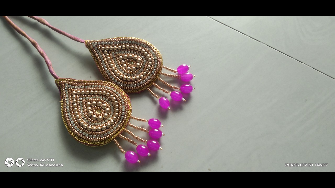 Aari work blouse tassels making #aariwork #aariworkblousedesigns #aariworkblouse