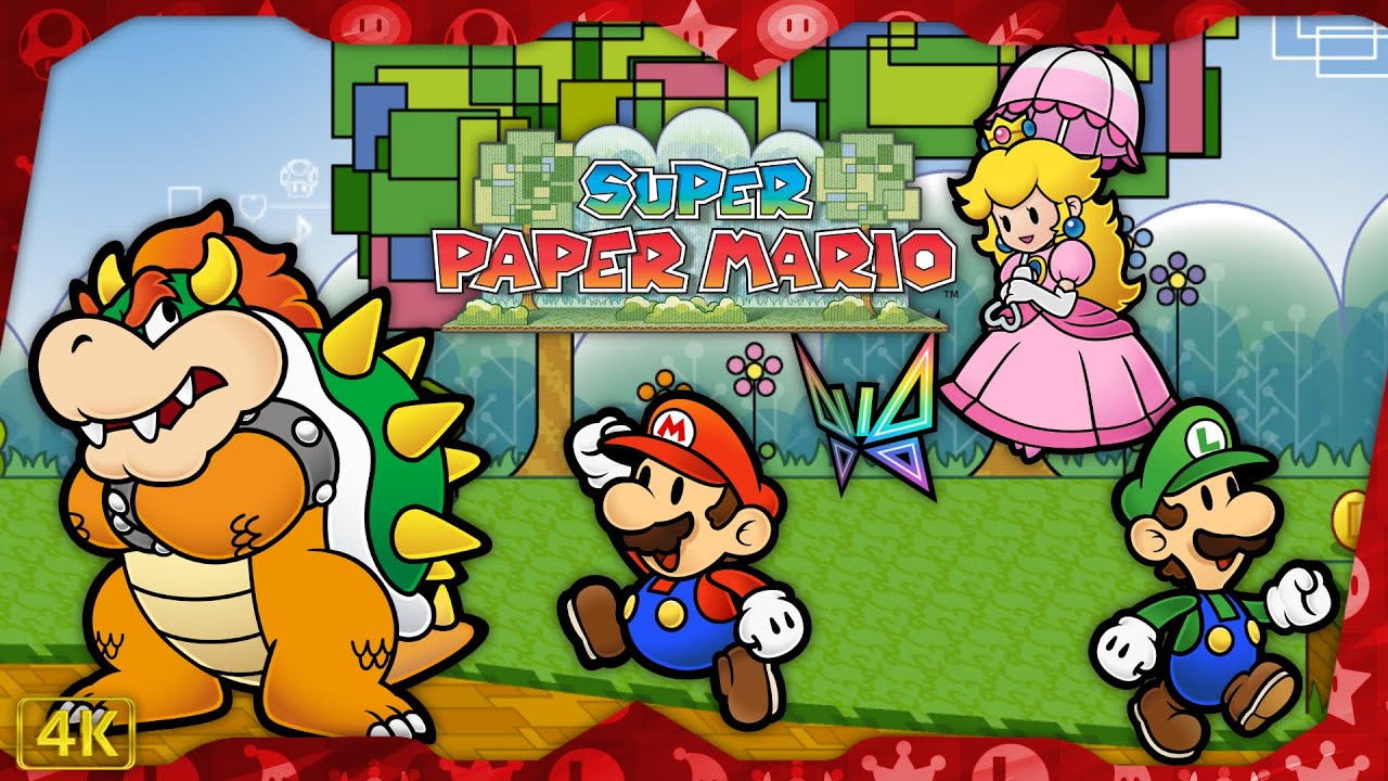 Super Paper Mario ⁴ᴷ Full Playthrough 100% (All Collectibles) Part 1 of 2