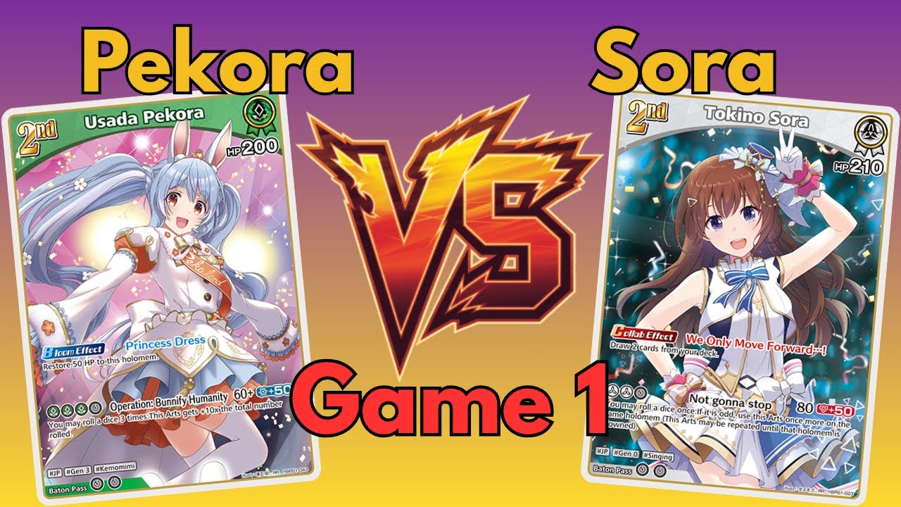 Pekora vs Sora Hololive OCG English Game 1