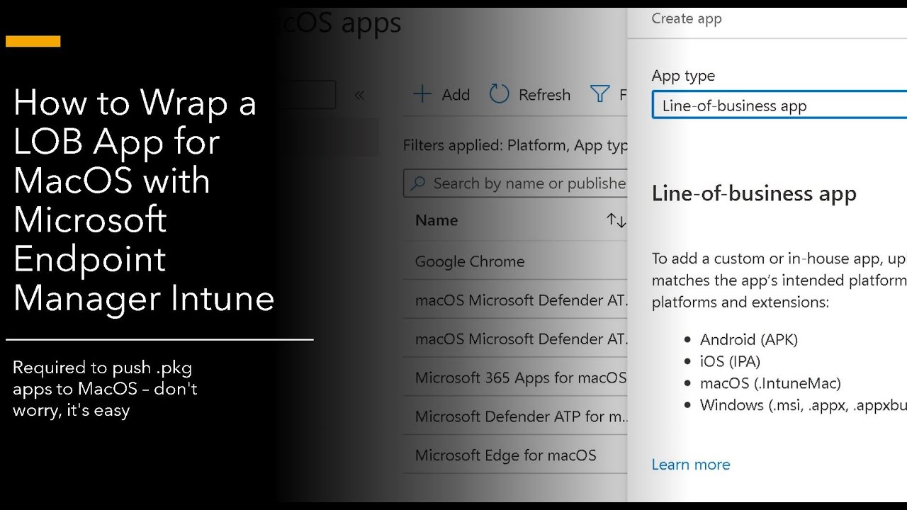 How to Wrap a LOB App for MacOS with Microsoft Endpoint Manager (Intune)