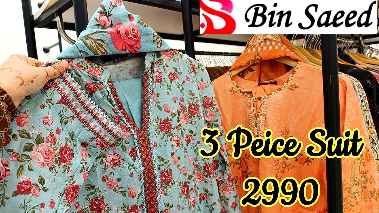 Bin Saeed 3 peice Suit 2990 only♥️Bin Saeed New Collection 2026♥️Binsaeed Sale Price 
