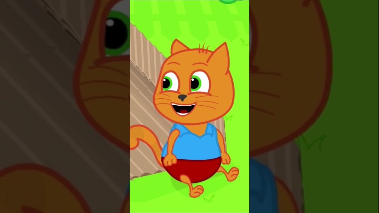 Fam&iacute;lia de Gatos - slide de papel&atilde;o Desenho Infantil em Portugu&ecirc;s Brasil
