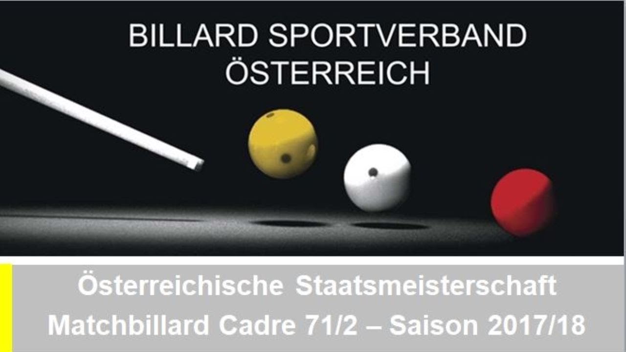 Cadre 71/2 Staatsmeisterschaft 2018 - Arnim Kahofer gegen Kurt Mastny