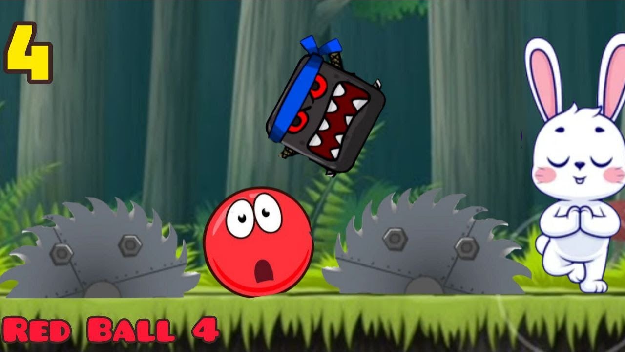 Красный шарик Рэд нашёл босса, охраняющего мрачную фабрику 4 - Red ball 4